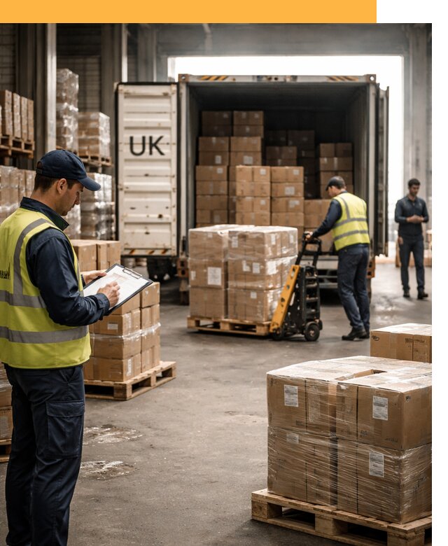 Доставка грузов из Великобритании с таможенным оформлением от 12780