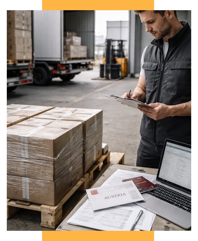 Доставка в Австрию от 66456 р. Логистика и экспорт СетСервис-Трж